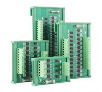 Industrial PLC 4 Channel DC Amplify Board with NPN PNP Input Output, Flame Retardant Housing and DIN Rail Mount for Automation Systems (NPN)