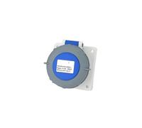 Industrial Plug and Socket 3P/4P/5Pin Electrical Connector 16A 32A IP67 waterproof Wall Mounted Socket MALE FEMALE 220V 380V IDGTTLDF(Panel mounted,32A_BLUE)