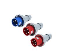 Industrial Plug and Socket 3P/4P/5Pin Electrical Connector 63A 125A IP67waterproof Wall Mounted Socket Male Female 220V 380V(Plug,63A-3P)