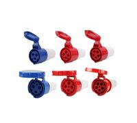 Industrial Plug Socket 16/32A 3/4/5 Core Three-Phase Four-Wire 380V Connector for Construction and Stage Lighting(2155 Core 16a Hollow)