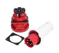 Industrial Plug Socket 5 Pin 3 Phase Power Connector IP67 Water Proof Electrical Joint Connector Electrical Connector Concealed Mount for Industrial