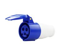 Industrial Plug Sockets, 220V IP44 3 Pin Industrial Site Plugs, Wall Socket Waterproof IP44 Connector Socket (16A #023)