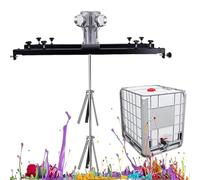 Industrial Pneumatic IBC Ton Drum/Tote Air Agitator Mixer Machine with Folding Propeller & Support Hanger, Dissolver & Stirrer for Paint, Coating, Ink, Viscous Liquid Mixing