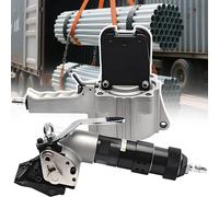 Industrial Pneumatic Steel Strapping Machine, Tensioner and Cutter Sealer Combo for 0.75-1.25" Metal Belts, Compact 18.5lb Portable Packaging Solutions Split Type Baler 32mm