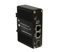 Industrial PoE PD Switch, Powered Only by PoE (802.3at/bt), USB-C PD 3.0, 1000Mbps Ethernet for Security Cameras, IP Cameras, Robotics, NVR, Phones, Tablets