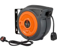 Industrial Polypropylene Retractable Extension Cord Reel 15mx2.5mm²x3G Superhandy Grey One Size