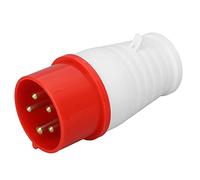 Industrial Power Connector,5 Pin IP44 Waterproof Industrial Plug,Red 5 Pin CEE Socket Connector for Camping Caravans 16A 220-380V) (HR-015 Male)