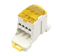 Industrial Power Distribution Box 8 Circuit Splitters DIN Rails Mount Easy Installation Sturdy Brass Materials Easy Installation Terminals Block