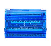 Industrial Power Distribution Gang Box Connector DIN Rail Terminal Block 4 Level Single Phase Wiring Transparent Dust Cover Secure Connections DIN Rail Compatible