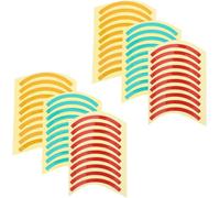 Industrial Pressure Gauge Stickers - 60pcs Red Yellow Green Quarter-Circle Range Indicator Decals, UV-Resistant Reflective for Safety & Calibration