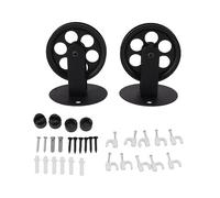 Industrial Pulley Wheels for Plug in Barn Pendant Light, Vintage Wall Ceiling Mount Lifting Towing Pulleys, Black Iron DIY Pulley Set with Smooth Operation for Rustic Farmhouse Dec