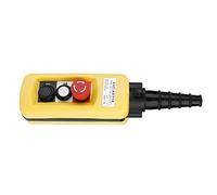 Industrial Push Button Switch with Emergency Stop Crane Hoist Pendant Controller for Overhead Lifting Systems ABS Plastic Durable 31.5x7.6cm