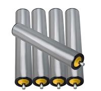 Industrial PVC Conveyor Roller Set, 5 Pieces, 40mm Diameter, 1000mm Length, Replacement for Woodworking and High-Performance Applications