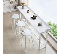 Industrial Rectangular Narrow Bar TableHighTop Counter for Compact Spaces Perfect for Kitchens Balconies Pubs & Cafes15.7x86.6in No Stools Included