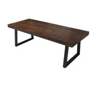 Industrial Rectangular Writing Desk, Simple Style Solid Wood Office Desk Laptop Workstation with Black Legs for Home Study -94.5" L x 39" W 29.5" H