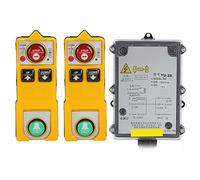 Industrial Remote Control, IP68 Water Proof Wireless (AC) | Compatible with Bridge Crane & Tower Crane, ABS Shell, 100m Control Distance, 800MHz, Works Wit Contactors Only
