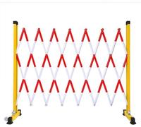 Industrial Retractable Barrier, Foldable Mobile Safety Fence, Pedestrian Control, Traffic Barrier, Expandable Metal Gate for Driveways, Schools, Hospitals, 1.2 x 2.5 M