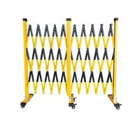 Industrial Retractable Ber with Wheels, Foldable Safe Fence for Parking Lot (Black, 1.2x6m/3.9x19.7ft) - Portable and Traffic Control Solut