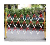 Industrial Retractable Metal Barrier - Portable Security Gate with Wheels, Expandable Folding Fencing for Traffic Control, Lengths 2-10m, Ideal for Construction Sites and Events