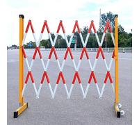 Industrial Retractable Traffic Safety Fence with Casters, Heavy-Duty Garage Parking Guardrail, 26.2ft Scissor Gate for Road Construction & Driveway Protection (H120CM)
