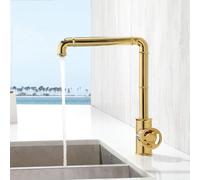 Industrial Retro Brass Kitchen Faucet - Hot & Cold Water Mixer Tap Sink Mixer for Bathroom & Kitchen d h Perfect for Modern Homes