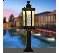 Industrial Retro E27 Socket Lawn Lantern Pillar Post Lamp Vintage Outdoor Waterproof Column Light European Villa Terrace Landscape Lighting Courtyard Street Light