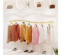 Industrial Retro Metal Wall Clothing Display Rack for Boutique Curved Design Retail Store Decor Stylish Wall Decoration for Fashion Shops