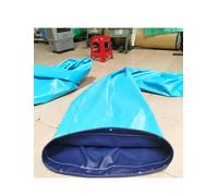 Industrial Ripstop Canvas Fish Unloading Slide Sleeve - Heavy Duty & Portable Tube with Drain Ports for Seafood Transfer & Stocking(54cm,1200cm)