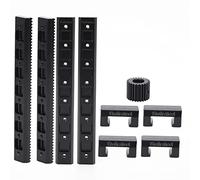 Industrial Robot Zinc Alloy Sliding Rail and Toothed Gear Set, High Precision Linear Motion Kit with Cylindrical Gear and Rail Brackets for DIY Robotic Systems