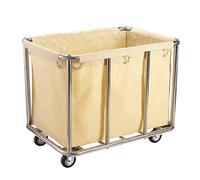 Industrial Rolling Laundry Cart, Heavy Duty Laundry Hampers with Wheels, Commercial Household Basket with Removable Liner Bag, 12 Bushel (400L), 440 Lbs Load