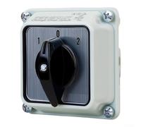 Industrial Rotary Switch IP65 20A 3-Gear 1-0-2 | IP65 Waterproof, Flame-retardant Plastic, 660V Resistance, 20A Current, Compact 6.85cm, For Industrial Mining Machinery