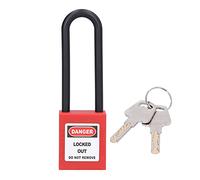 Industrial Safety Padlock 3in Nylon Lock Beam, Insulated AntiCorrosion Engineering Lock with 2 Keys -, Temperature, Secure Equipment Lockout
