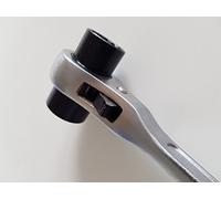 Industrial Scaffold Ratchet Podger Spanner 2 Way Bi Hex 19mm & 21mm