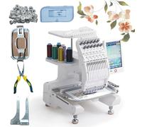 Industrial Sewing Machine,Computerized Sewing Machine with 11.9"x7.9" Embroidery Area, Embroidery Quilting Function Machine with 10-inch Color Touch Screen,12 Needles Embroidery Machine