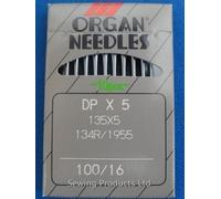 INDUSTRIAL SEWING MACHINE NEEDLES ORGAN WILL FIT, BROTHER, JUKI, THICK SHANK SIZE 100/16