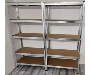 Industrial Shelving Unit Set 2 Bookcase Large Heavy Duty Tall Metal Storage Rack