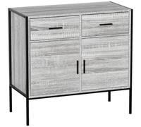 Industrial Sideboard 2 Door 2 Drawer Buffet Storage Cabinet Cupboard Tv Unit Grey