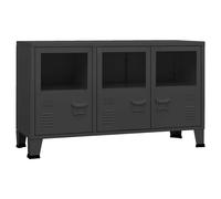 Industrial Sideboard Metal & Glass Side Storage Cabinet Multi Colours vidaXL