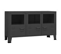 Industrial Sideboard Metal & Glass Side Storage Cabinet Multi Colours vidaXL