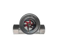Industrial Sight Glass Flow Indicator, 304 Stainless Steel Sight Water Flow Indicator Flow Viewer Flowmeters for Pipe Accessories (DN15)