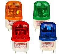 Industrial Signal Alarm Tower Lamp, LTE-1101 Indicator Rotating Beacon Warning No Sound Strobe 12V 24V 110V 220V 380V Yellow Blue Red Green(Blue,12v)
