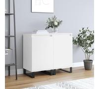 Industrial Slim Sideboard Cupboard with Door & Shelf - Rustic Design Storage for Bedroom and Kitchen, 40x35x70 cm, Set of 2 Units