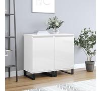 Industrial Slim Sideboard Cupboard with Door & Shelf - Rustic Design Storage for Bedroom and Kitchen, 40x35x70 cm, Set of 2 Units