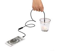 Industrial Snake Camera 2M with 6 LED Lights for Pipe | 640x480 HD resolution, 30fps video, photo for capture, PC software support, for android for otg compatible