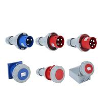Industrial Socket 63A 125A Waterproof Male Female Electrical Connector 3P 4P 5Pin Wall Mounted Panel Couple(Plug,125A-4P)