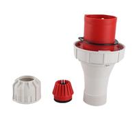 Industrial Socket CEE Aviation Connector, IP67 5PIN 63A 220 415V, Heavy Duty Red Outdoor Power Socket with Brass Contacts for Workshop Camping Shipyard