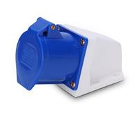 Industrial Socket Connector,3 Pin Connector 32A 220-250V Industrial Site Socket,IP44 Waterproof Wall Socket Aviation Female Industrial Connector for Industry,Agriculture,Chemical Industry,Airports
