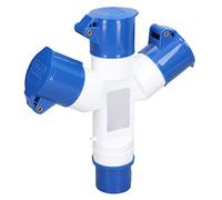 Industrial Socket Waterproof Electrical Connector 3 Way 16A Socket Junction Box for Workshop,Camping,Wharf,Agriculture,Yard,Caravan(HR-1013)