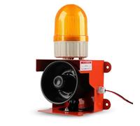 Industrial Sound and Light Alarm Siren,120dB Security Warning Lamp Horn Tower,LED Strobe Light for Factories,Terminals,Security Home Alarm (Yellow 24V)