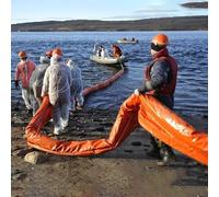 Industrial Spill Barrier, Reusable Floating Oil Barrier for Pollution Control in Marine and River Applications, 98.4ft Long, 17.7in High